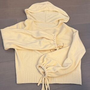 Vince women Cozy Cream Hooded Sweater size Medium